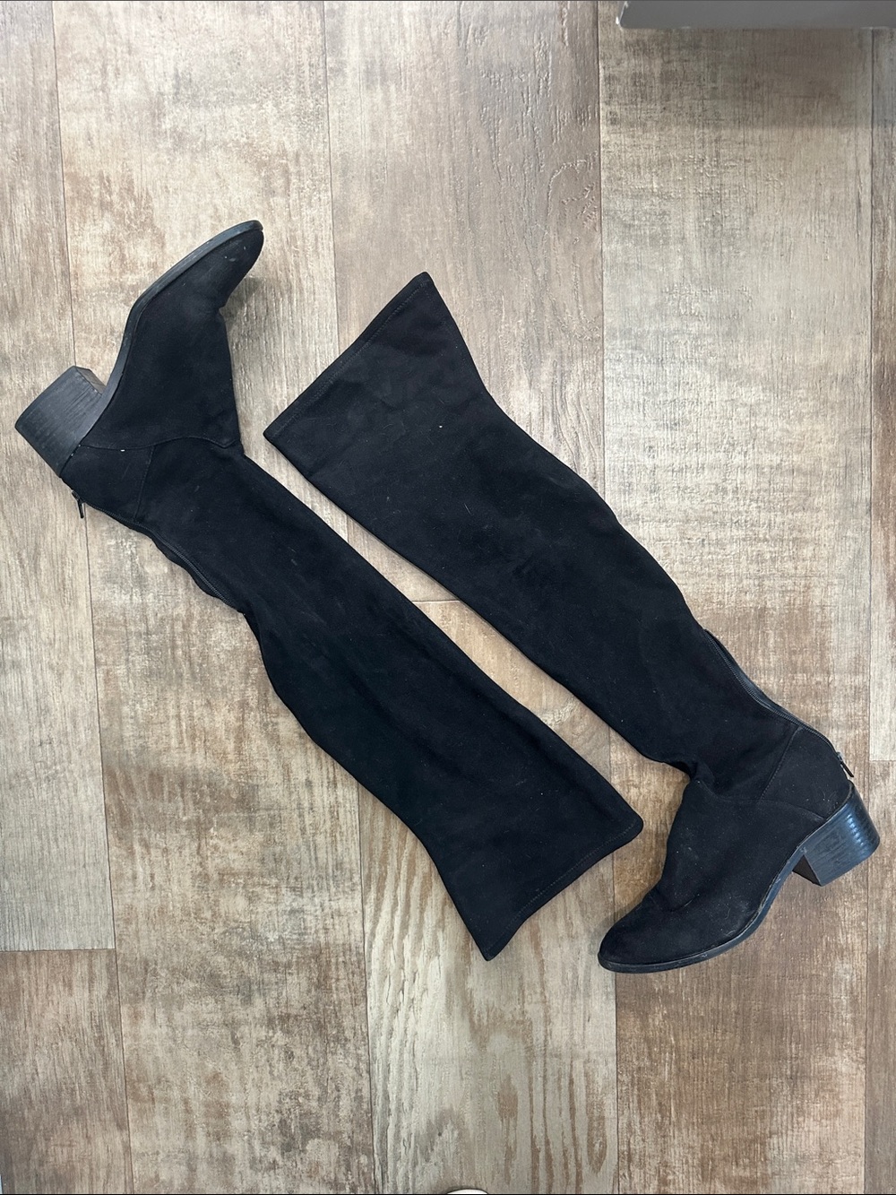 Steve Madden Black Over-the-Knee Suede Boots